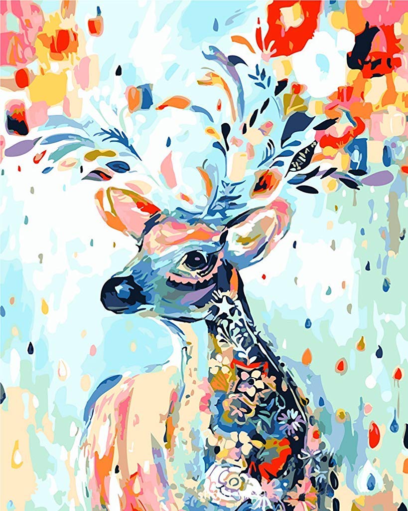 HASTHIP DIY Oil Painting - Paint by Numbers for Kids and Adults Beginners Kits with Brushes 16 * 20 inch (Without Frame) HASTHIP DIY Oil Painting - Paint by Numbers for Kids and Adults Beginners Kits with Brushes 16 * 20 inch (Without Frame)